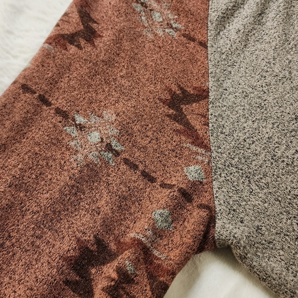 Maurices Long Sleeve Top, Gathered Waist - Western Print, XXL - Picture 2 of 6